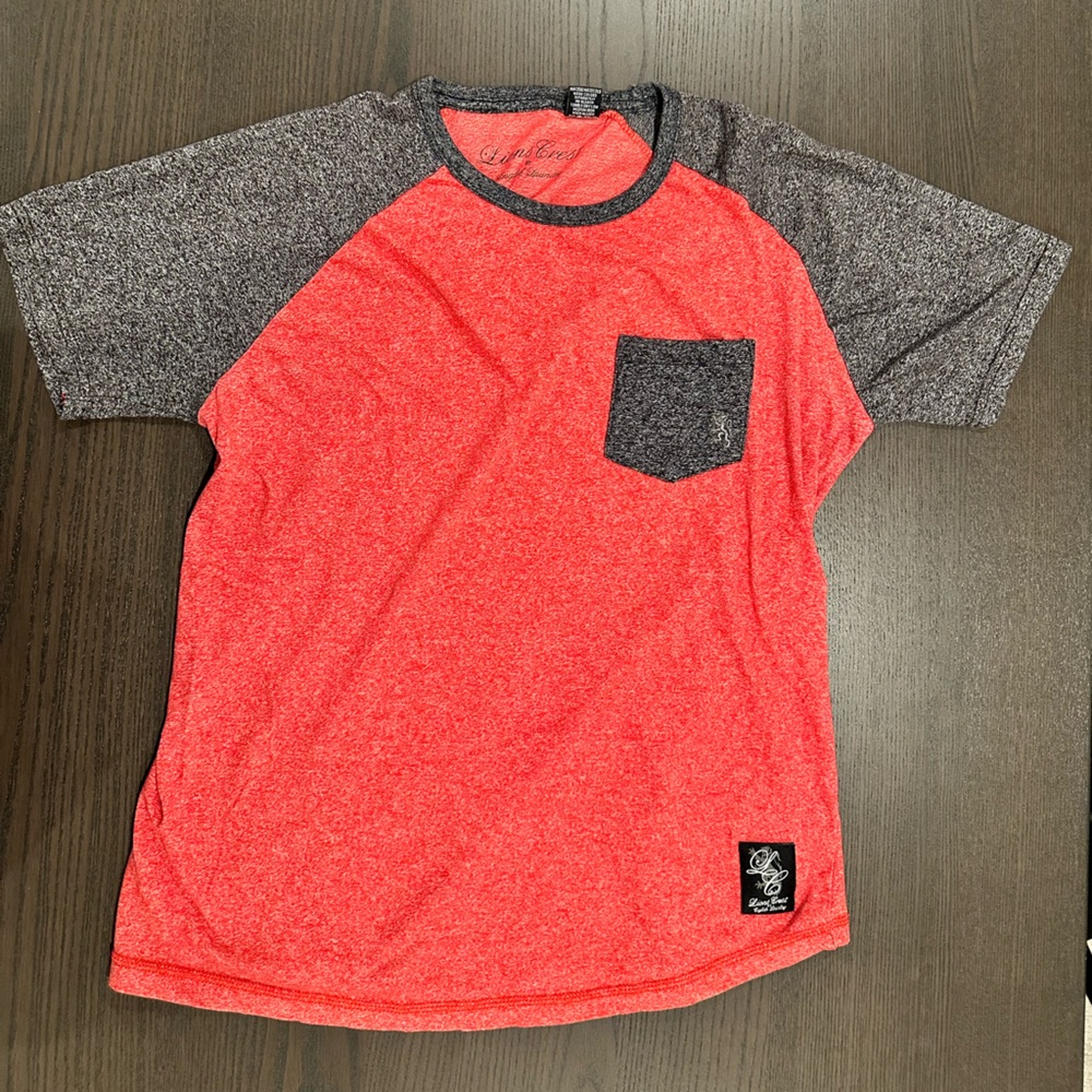English Laundry Red and Gray Shirt